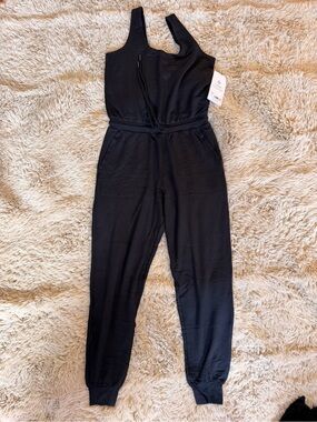Athleta Black Balance Sleeveless Drawstring Jumpsuit NWT!!!